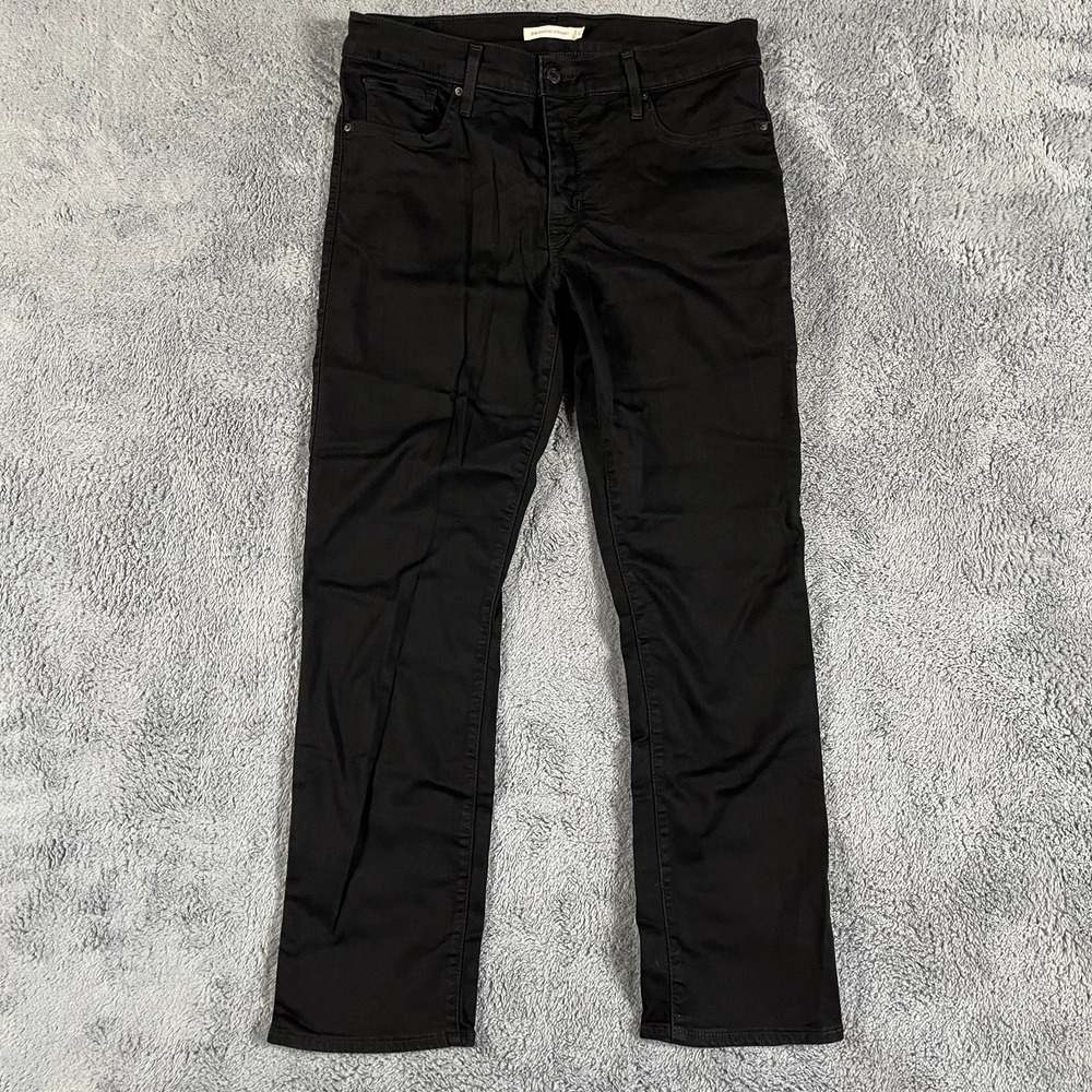 Levi's 314 Shaping Jeans Womens 32 Black Denim Stretch Straight Leg Streetwear